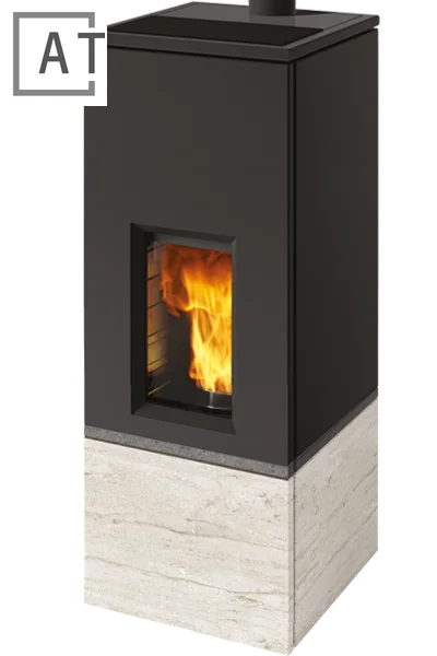 Edilkamin Rise X 9+, flancs en pierre Limestone