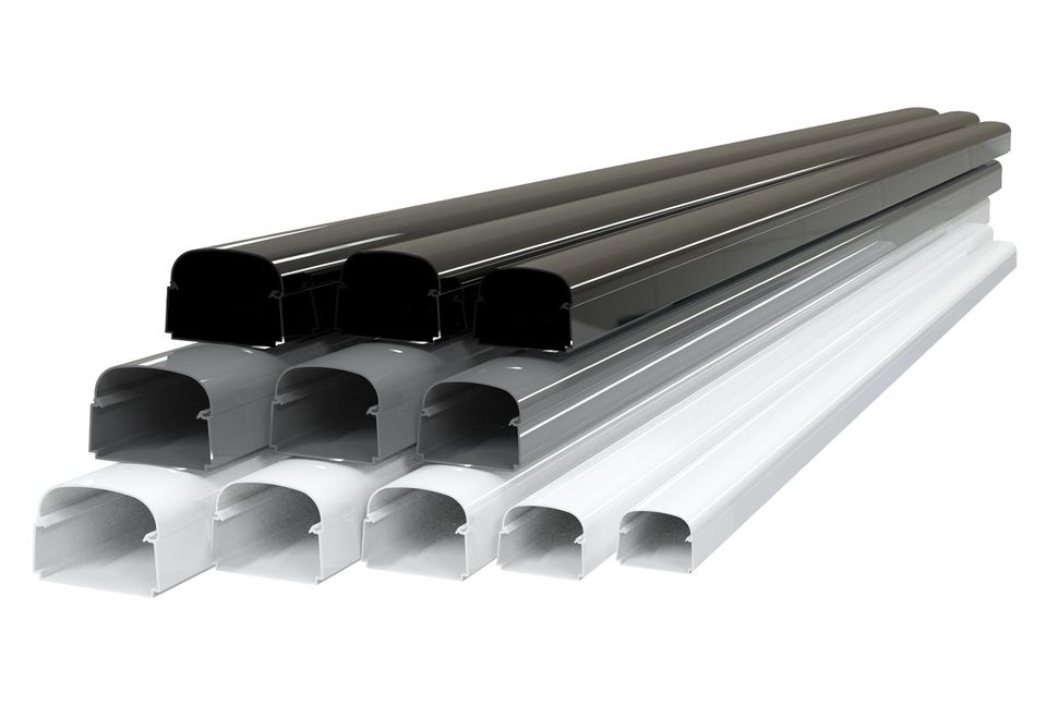 Goulottes Tecnosystemi Optima T en blanc, gris anthracite et noir